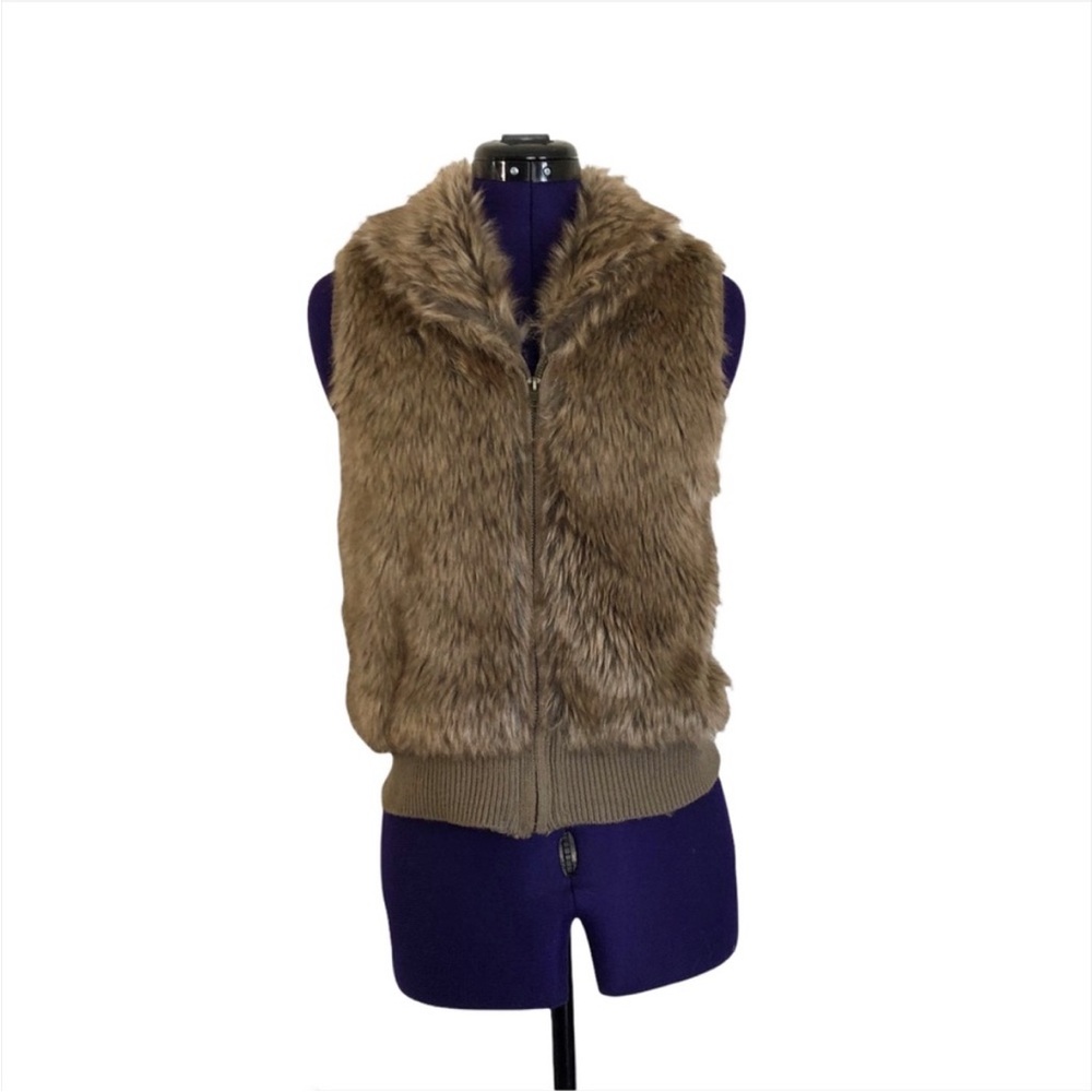 Arizona Brown Faux Fur Vest
